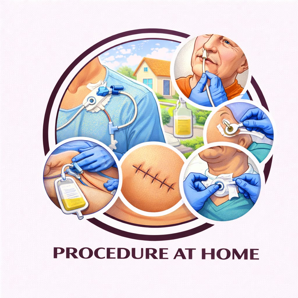 PROCEDURE AT HOME (RT INSERT, URINE CATHETER,CVP LINE, STITCHES
